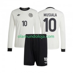 Camisola Alemanha Jamal Musiala 10 ANVERSARY Criança Equipamento Primeiro 2025 Manga Comprida